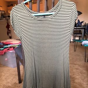 Army Green and Stripes Form Fitting Dress